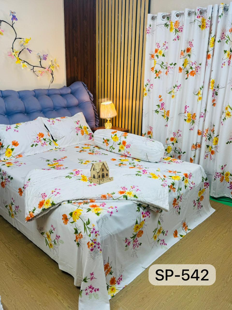 প্রিমিয়াম কোয়ালিটি এসি কাঁথা সেট / Premium Quality AC Katha & Bedsheet Combo Set SP-542KB
